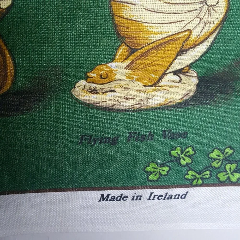 Belleck Collectors Society Fingal Linen Made in Ireland Tea Dish Towel 19 x 30